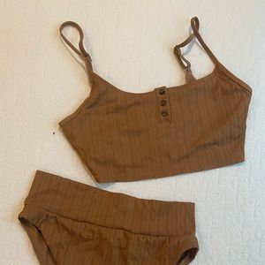 Aerie Ribbed Scoop Top Bikini Longline